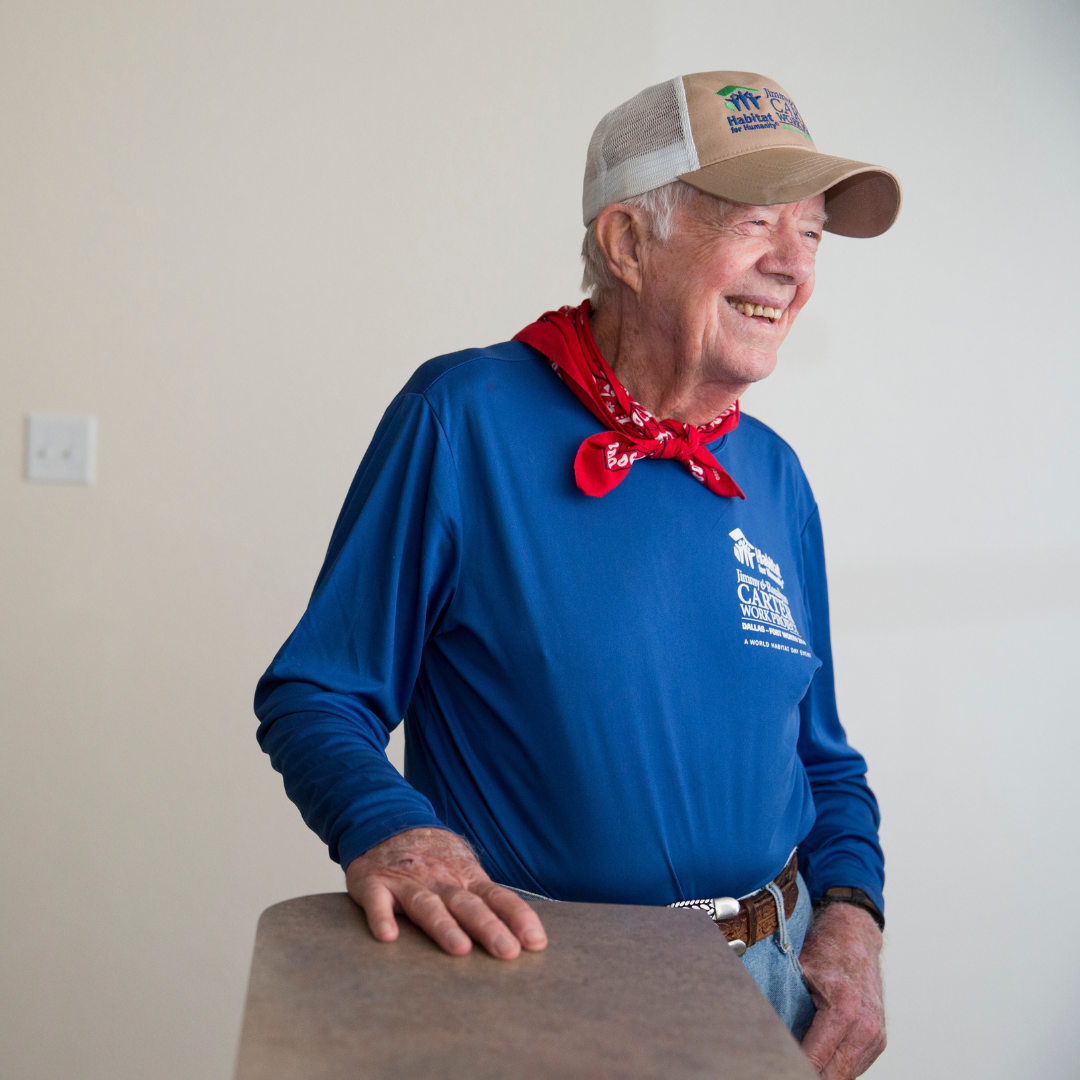 Jimmy Carter at Habitat for Humanity worksite