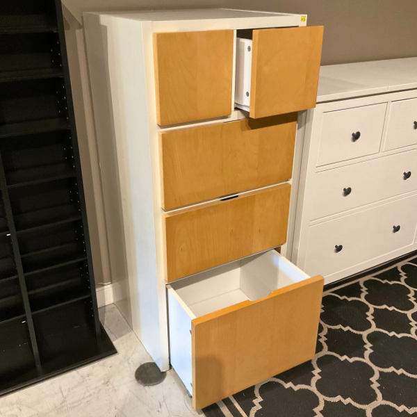 Light Wood & White Chest