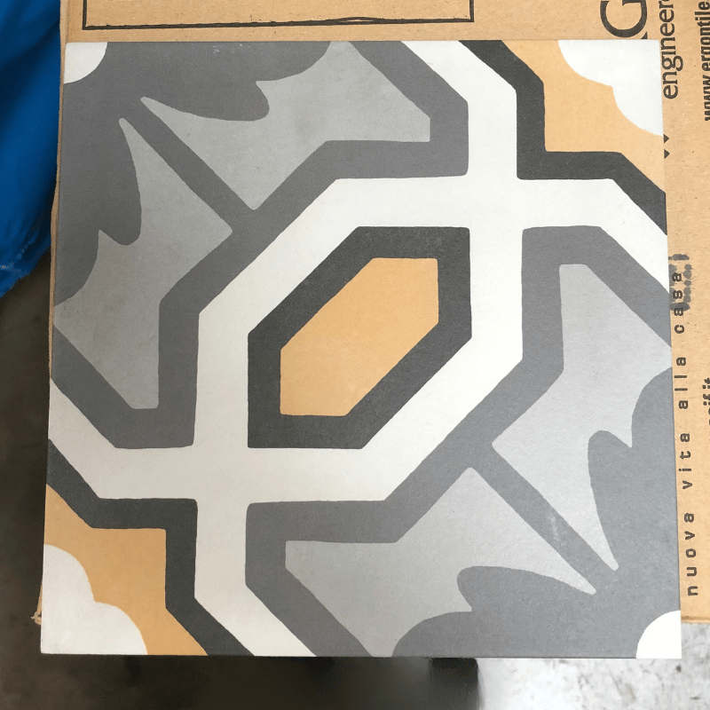 Patterned Ceramic Gray Tiles