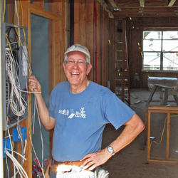 volunteer wiring a house