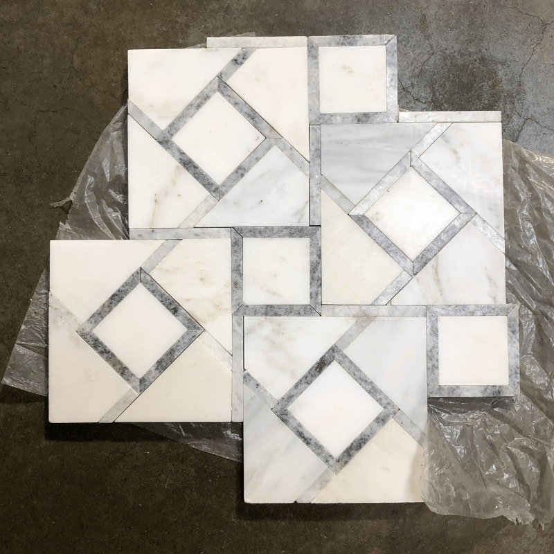 While Marble Patterned Tiles