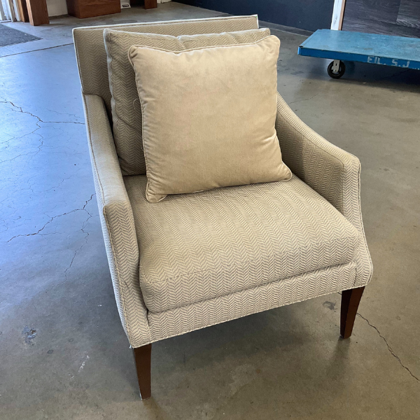 custom patterned armchair
