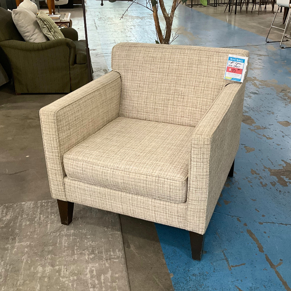 tan arm chair